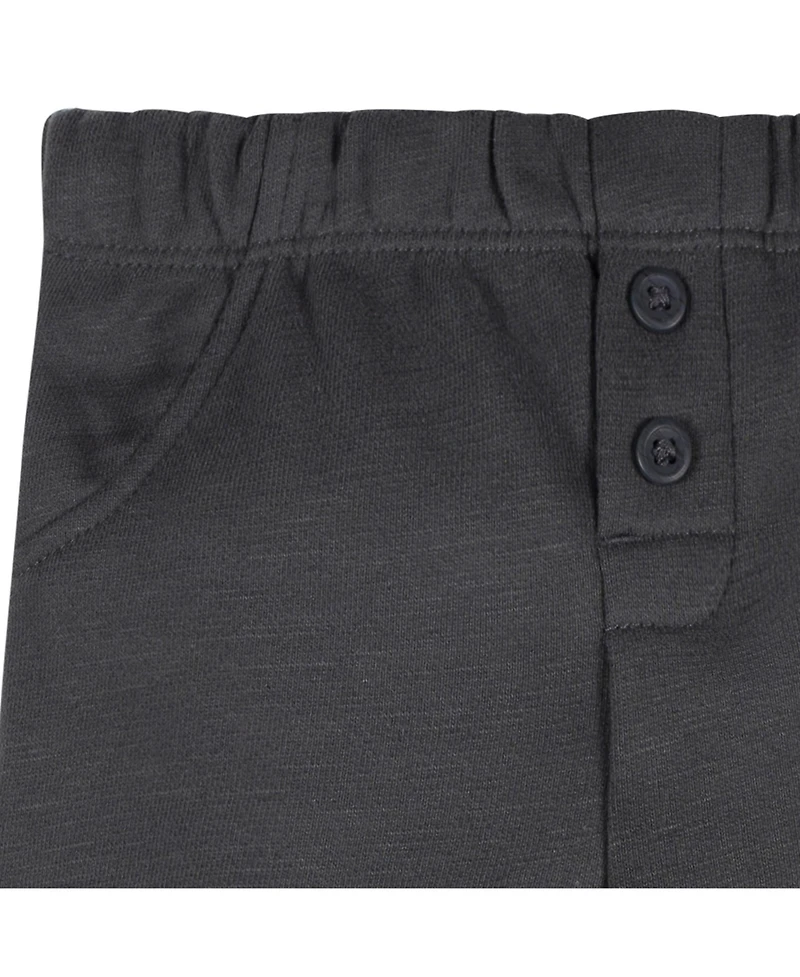 Gerber Baby Boys' 2-Piece Top & Joggers, Gray Arcon, 12 Months