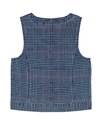 Tommy Hilfiger Girls 7-16 Glen Plaid Denim Vest