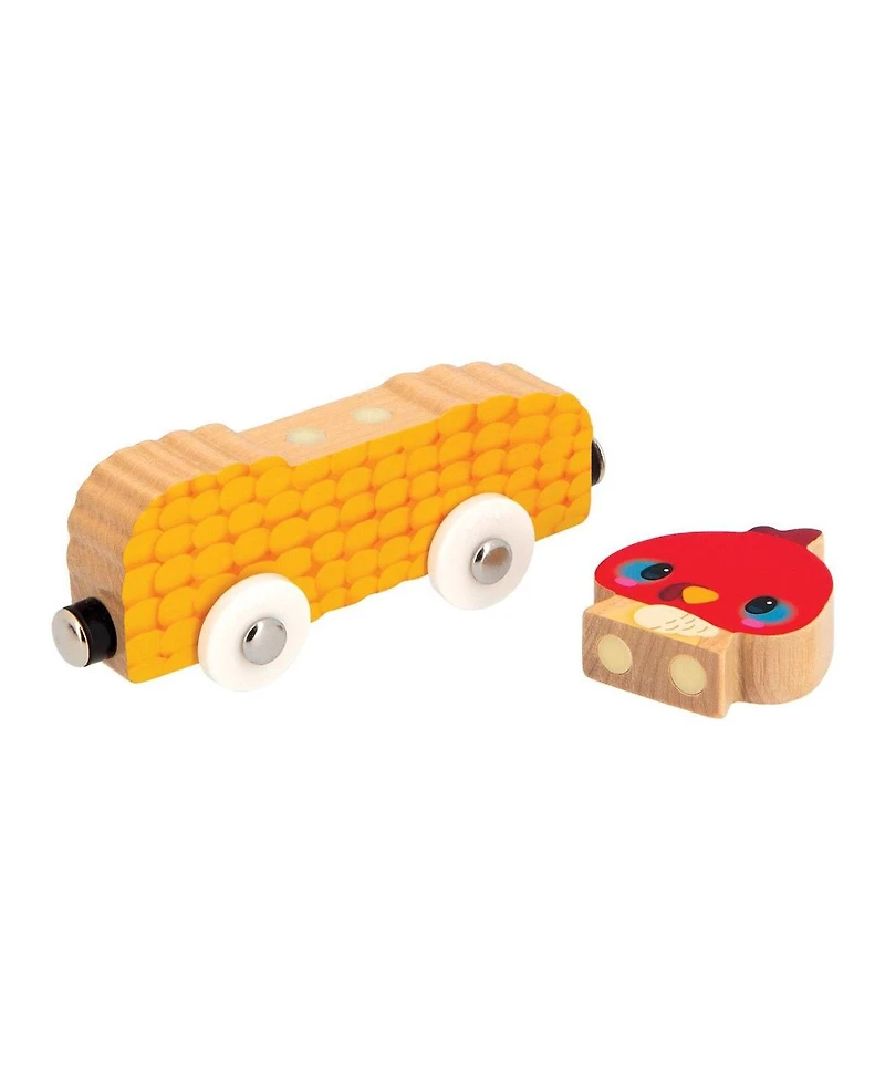 Janod Mix & Match Magnetic Animal Cars - Set of 6