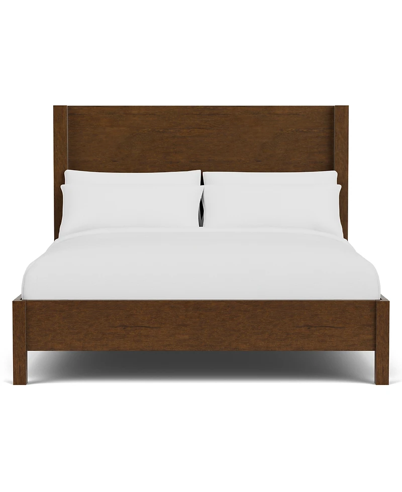 Furniture 80.25" Davie Cracked Oak King Panel Bed