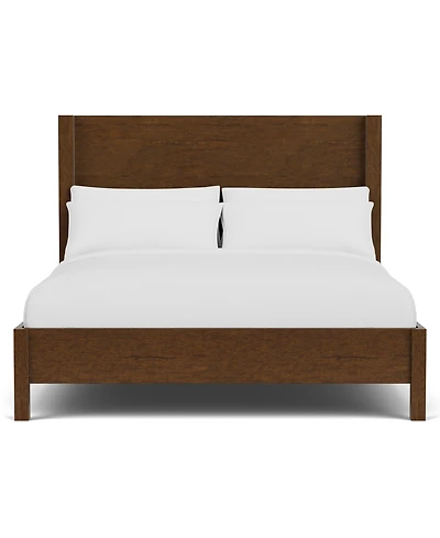 Furniture 80.25" Davie Cracked Oak King Panel Bed