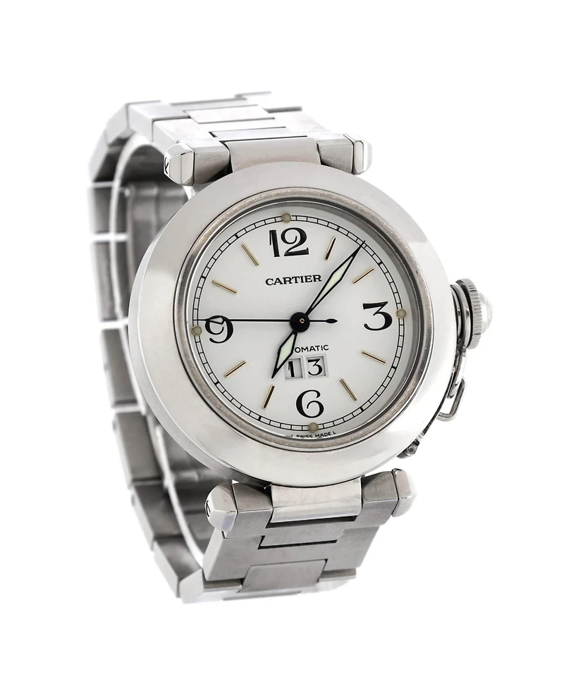 Pre-Owned Cartier Pasha C Big Date Automatic Watch in Stainless Steel 35mm