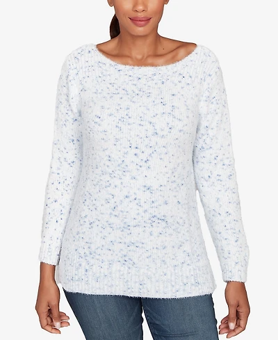 Ruby Rd. Petite Speckled Chenille Eyelash Sweater