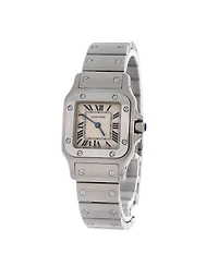 Pre-Owned Cartier Santos de Cartier Galbee Quartz Watch in Stainless Steel 24mm