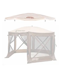 Clam Quick-Set Pavilion Screened Canopy Tent Rain Fly Tarp, Cover Only, Tan