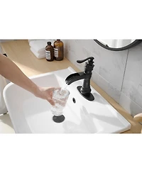 Single Hole Single-Handle Low-Arc Bathroom Faucet Matte Black