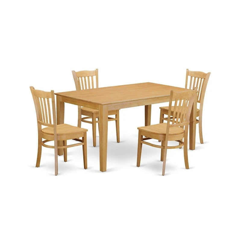 East West Furniture 5 Pc Dining room set for 4 - Dining Table and 4 Dining Chairs