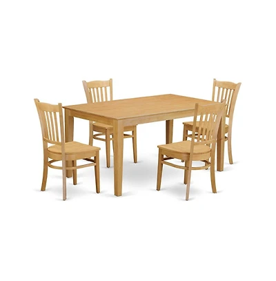 East West Furniture 5 Pc Dining room set for 4 - Dining Table and 4 Dining Chairs