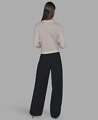 Karl Lagerfeld Paris Petite 4-Pocket Long Sleeves Cardigan Sweater