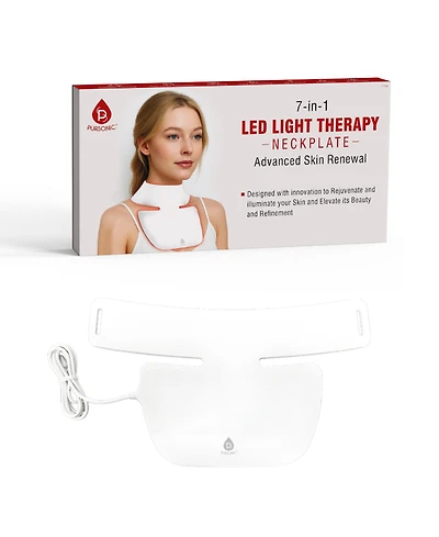 Pursonic Led Light Therapy Neckplate – Rejuvenate Your Neck & Decollete