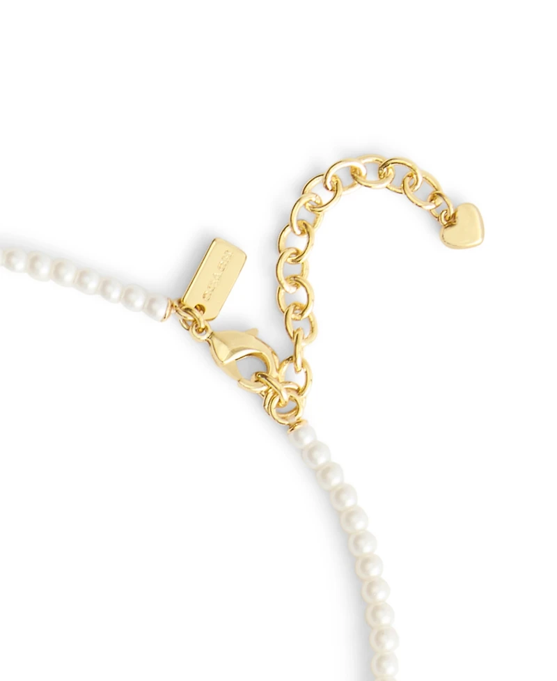 Coach Gold Plated Signature Cat Charm Necklace
