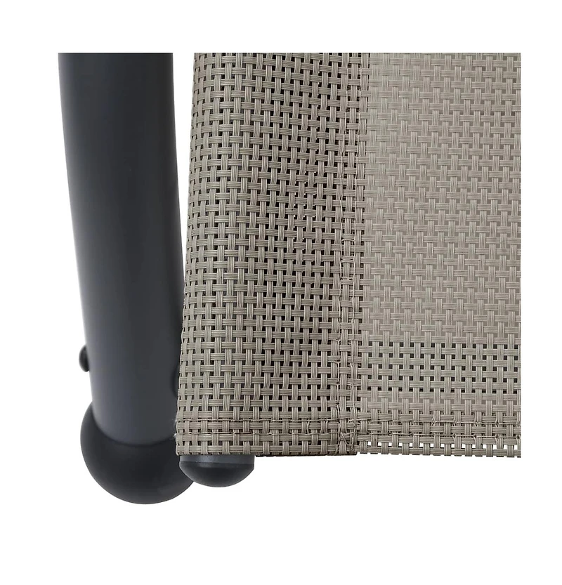 Sun Lounger Taupe Textilene, steel Double Double Sun Lounger