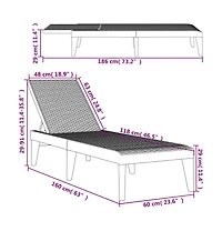 Sun Lounger Anthracite 100% Polypropylene Standard