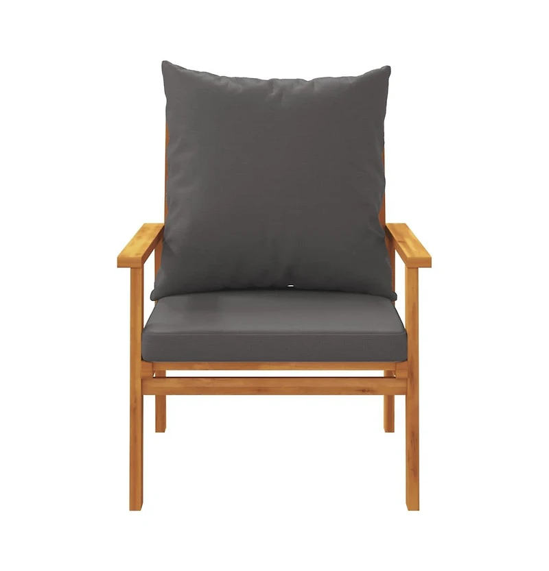Sofa Chair Dark grey Solid acacia wood Modern