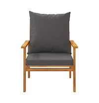 Sofa Chair Dark grey Solid acacia wood Modern
