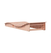 Sun Lounger Brown Solid Douglas wood Full-sized Foldable