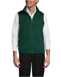 Lands' End Men's School Uniform Unisex Sweater Fleece Zip Front Vest