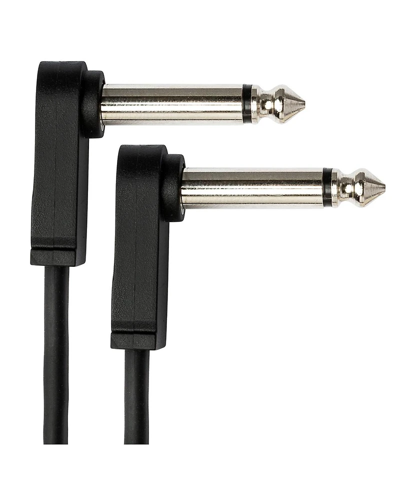 Hosa Technology 18" Molded Low-Profile Right-Angle to Same Flat Guitar Patch Cable