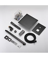 Rainsken Shower System Shower Faucet Combo Set Wall Mounted with 10" Rainfall Shower Head and Handheld Shower Faucet