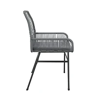 Garden Chair Grey Pe rattan Medium Durable Garden Chair