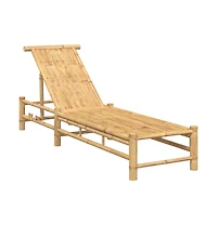 vidaXL Sun Lounger Natural bamboo Bamboo Adult-size