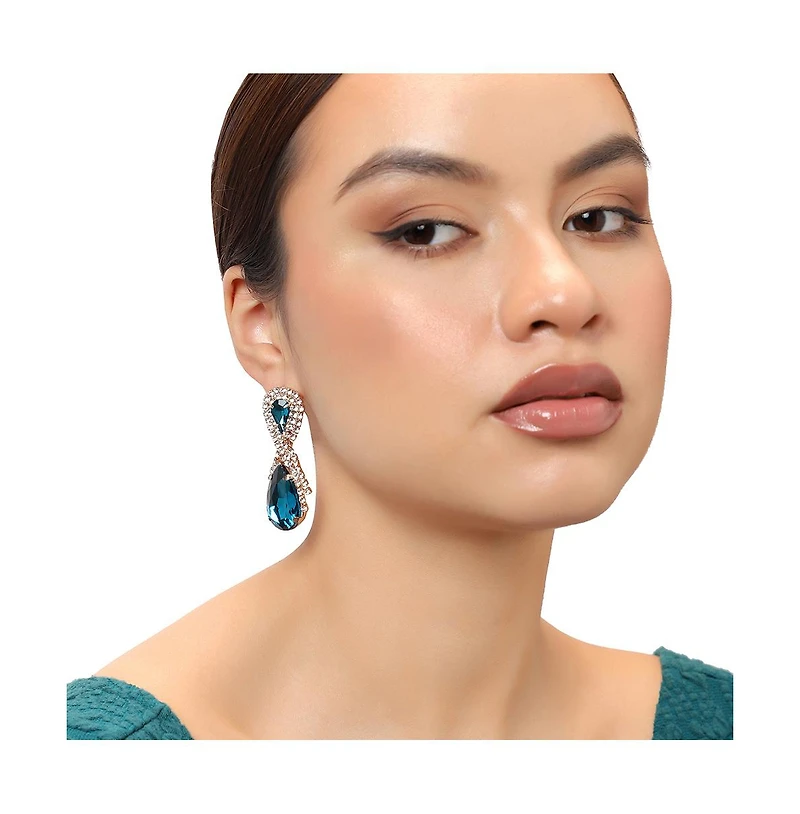 Sohi Teardrop Stone Drop Earrings