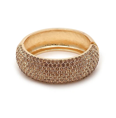 Sohi Women's Gold Embellished Statement Bracelet
