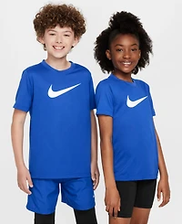 Nike Boys and Girls 6-20 Legend Swoosh-Logo Crewneck Dri-fit T-Shirt