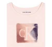 Calvin Klein Girls 7-16 Short Sleeve High-Low Hem T-Shirt