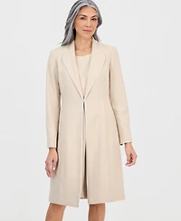 Le Suit Women's Topper Jacket & Round-Neck Sheath Dress