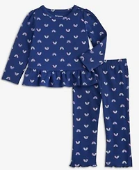First Impressions Baby Girls Toddler 2t 4t Mini Rainbow Print T Shirts Flare Pants Macys Exclusive