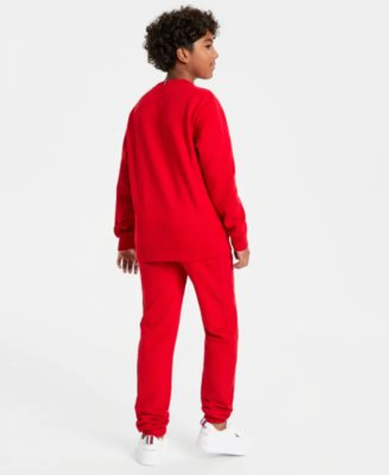 Tommy Hilfiger Big Boys Essential Soft Fleece Logo Sweatshirt Joggers
