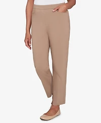 Alfred Dunner Petite Vienna Smooth Front Easy Fit Short Length Pants