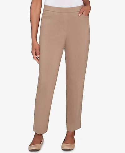 Alfred Dunner Petite Vienna Smooth Front Easy Fit Average Length Pants