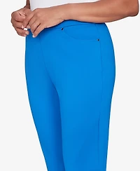 Alfred Dunner Petite Barcelona Stretch Ponte Knit Short Length Pants