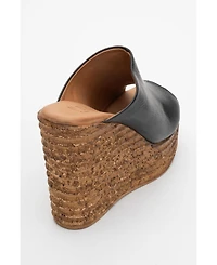 Forever & Always Shoes Nelly Leather Platform Sandal (Women)