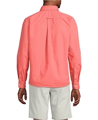 Lands' End Men's Long Sleeve Solid Poplin Shirt