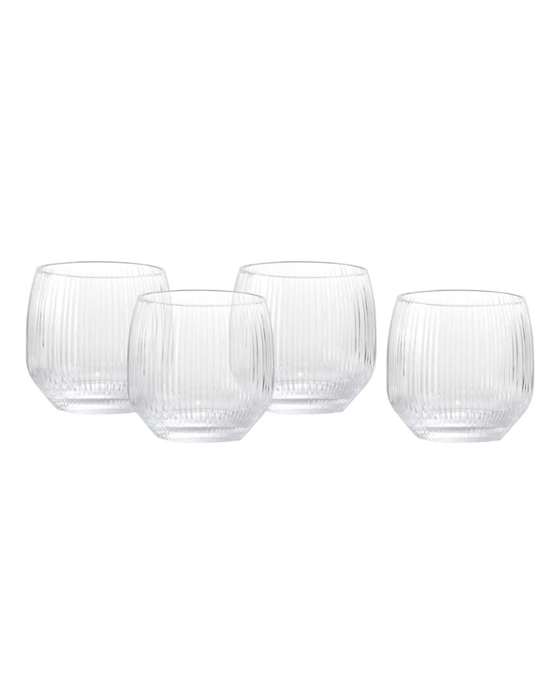 Fortessa Estiva Textured Double Old-Fashioned Glasses, Set of 4