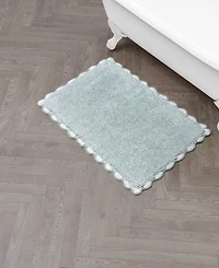 Laura Ashley Heathered Crochet Border Cotton Bath Rug
