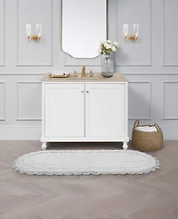 Laura Ashley Crochet Cotton Bath Rug