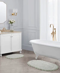 Laura Ashley Crochet Cotton Bath Rug Set
