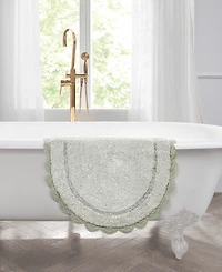 Laura Ashley Crochet Cotton Bath Rug, 24" x 60"