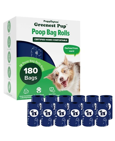 Compo Dog Poop Bags, 180 Bags, Navy Blue