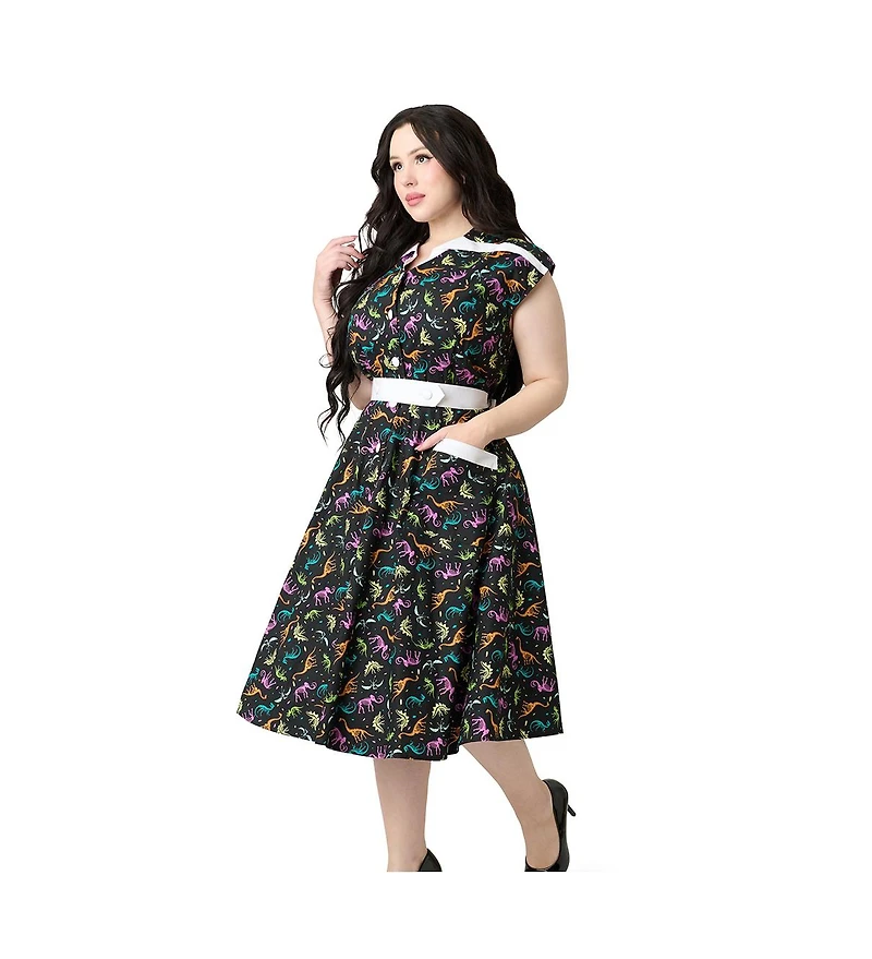 Unique Vintage Plus 1950s Hedda Swing Dress