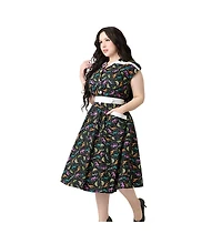 Unique Vintage Plus 1950s Hedda Swing Dress