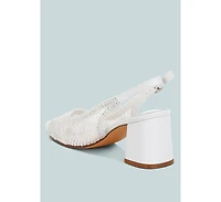 Tolina Woven Design Slingback Sandals Women