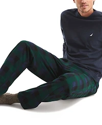 Nautica Men's Fleece Plaid Pajama Pants