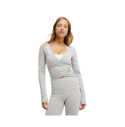 Cotton On Women's Active Wrap Top