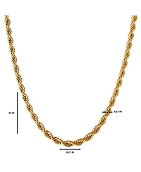 Lucky Brand Mens Gold-Tone Rope Chain Necklace - 22'' Chain