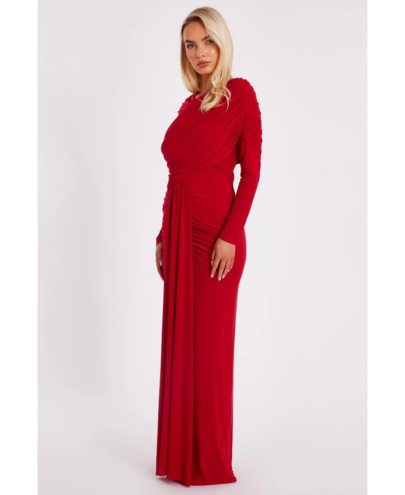 Quiz Women's Ity Maxi Dress with Draping